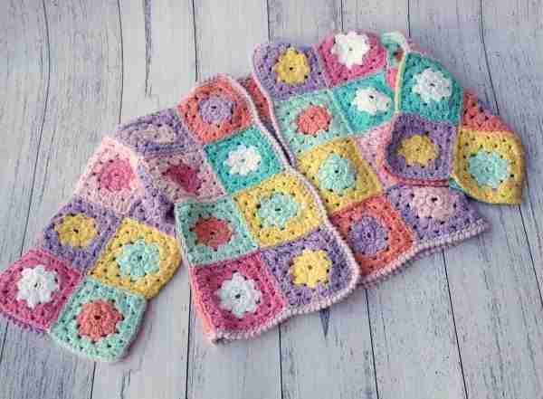 Granny square toddler cardy